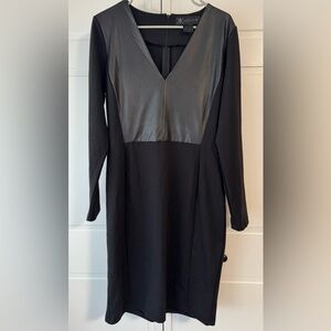 Elegant Kardashian Kollection Black V-Neck Dress